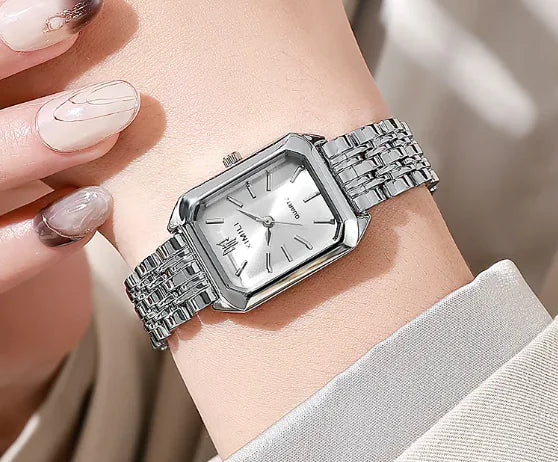 Squared Steel Women's Watch