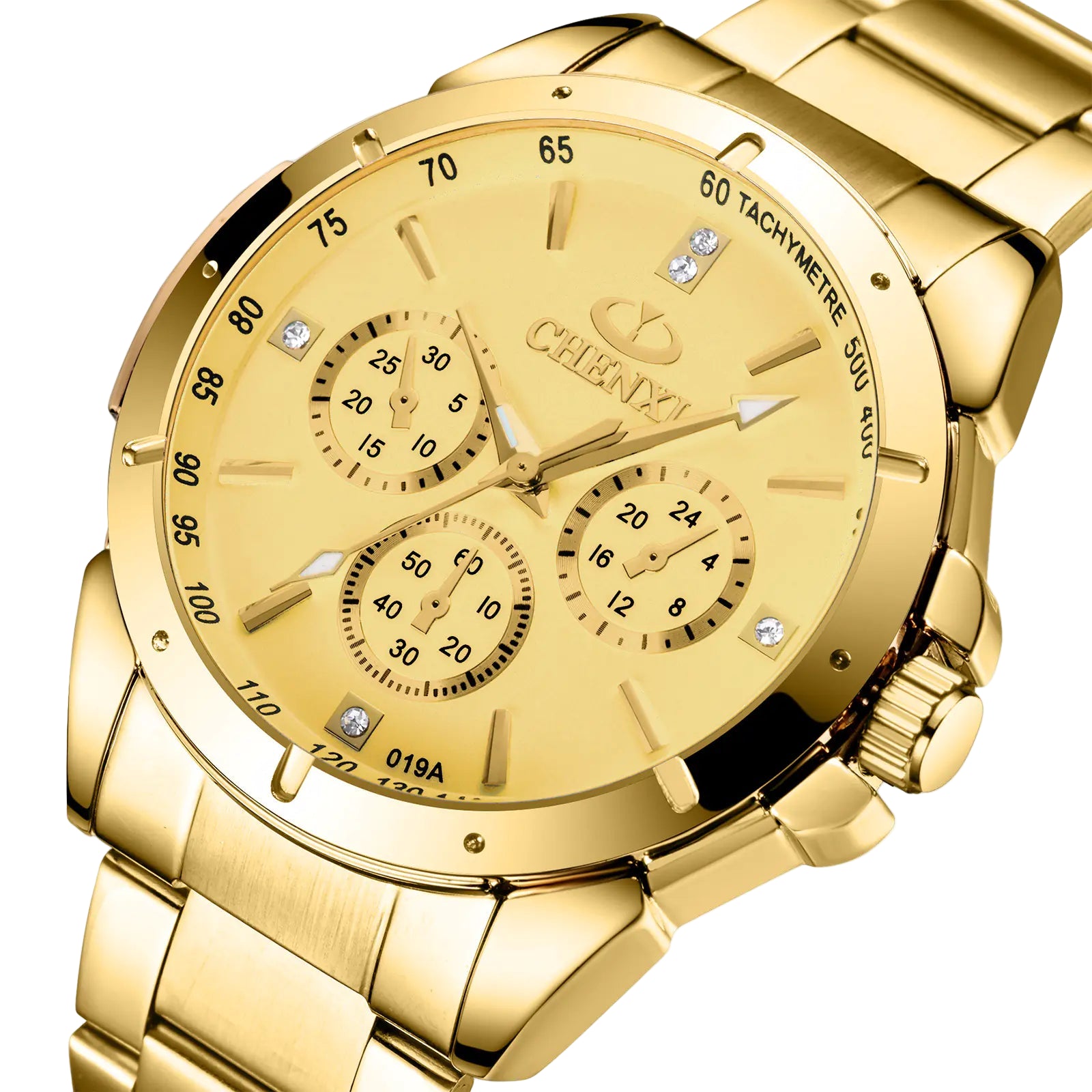 "Couple's Waterproof Quartz Watches with Steel Band"