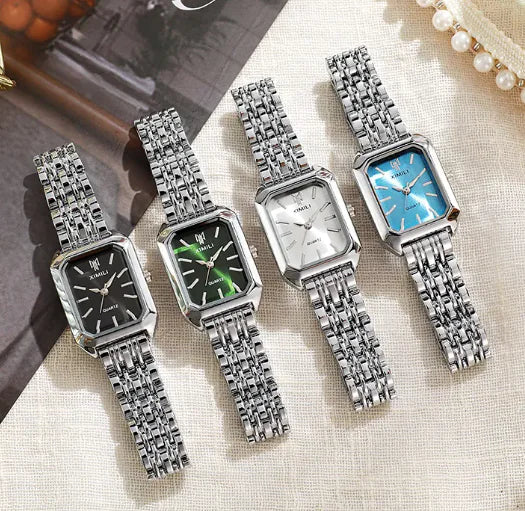 Squared Steel Women's Watch