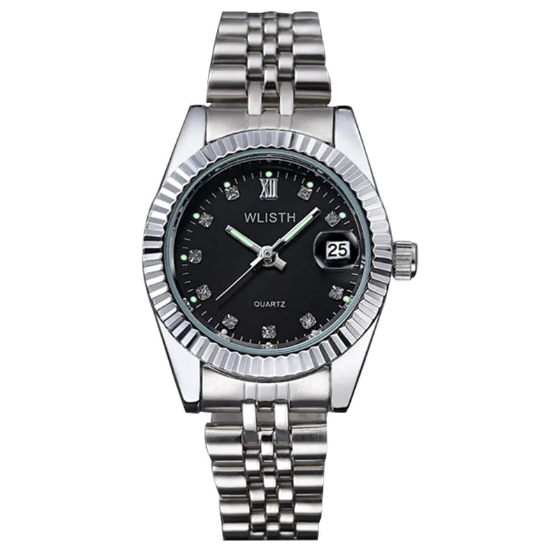 Fashionable Luminous Diamond Quartz Couple Watches