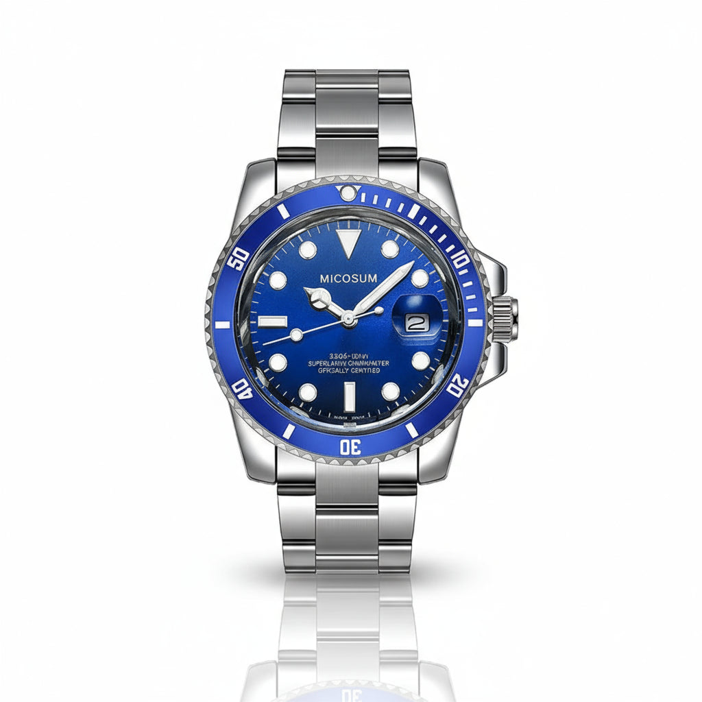 Men's Stainless Steel Business Calendar Watch