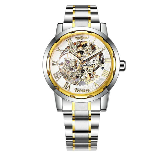 Stylish Business Casual Hollow Space Gold Watch