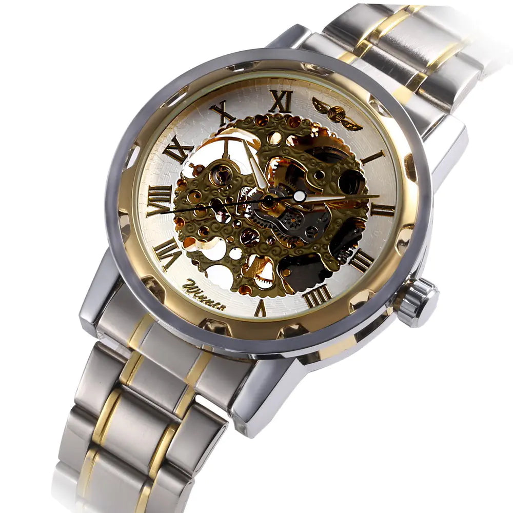 Stylish Business Casual Hollow Space Gold Watch