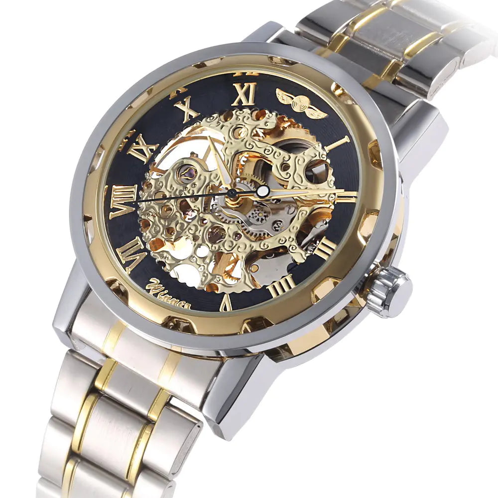 Stylish Business Casual Hollow Space Gold Watch