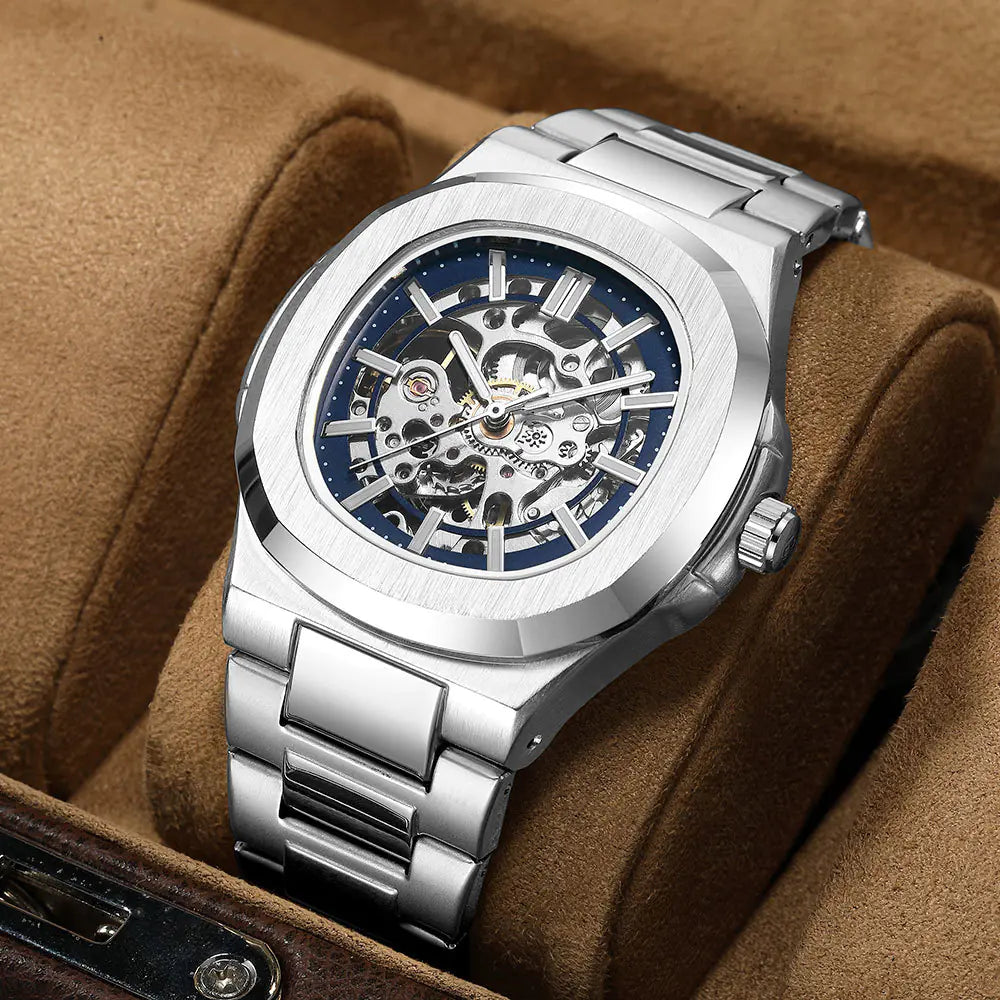Men's Automatic Skeleton Business Watch