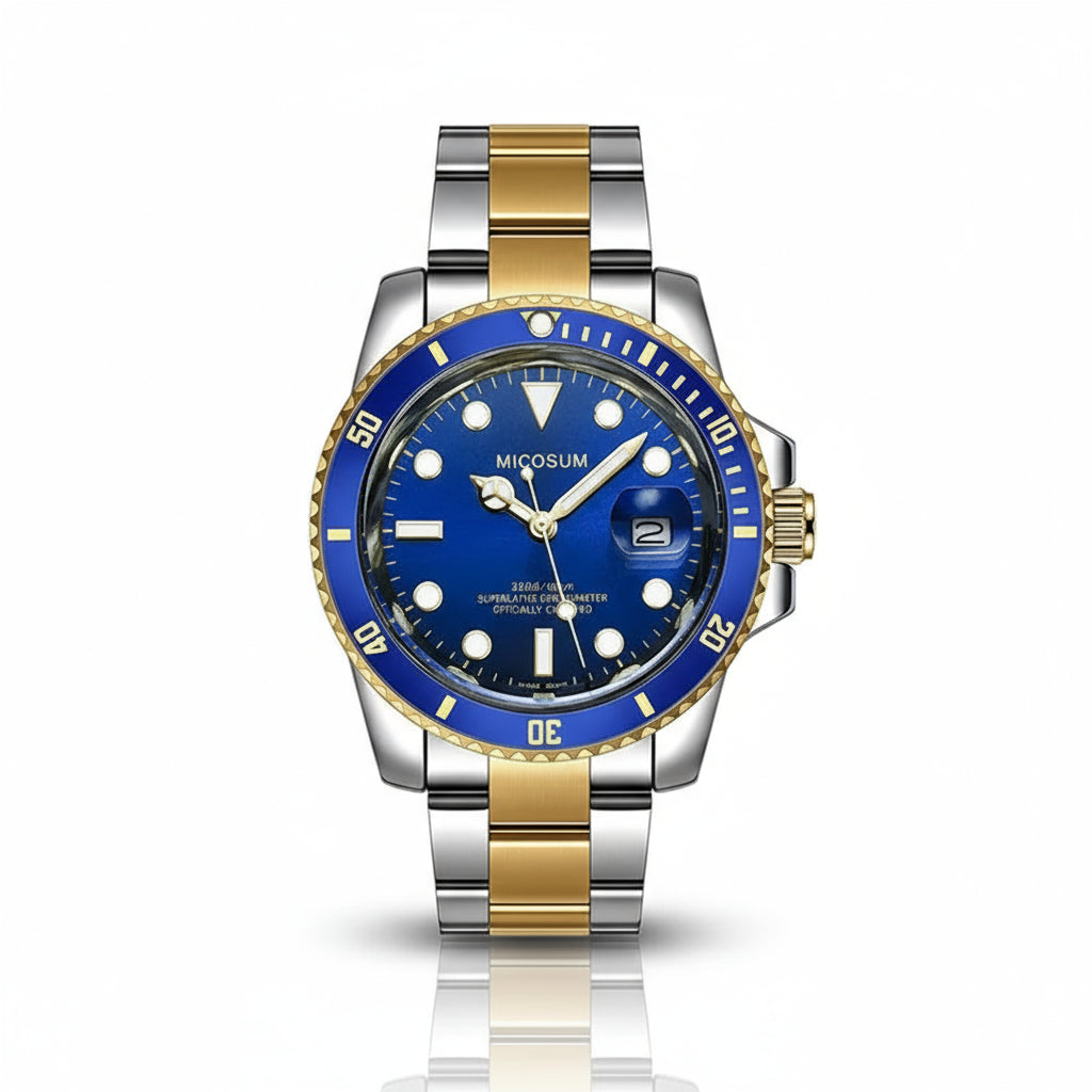 Men's Stainless Steel Business Calendar Watch