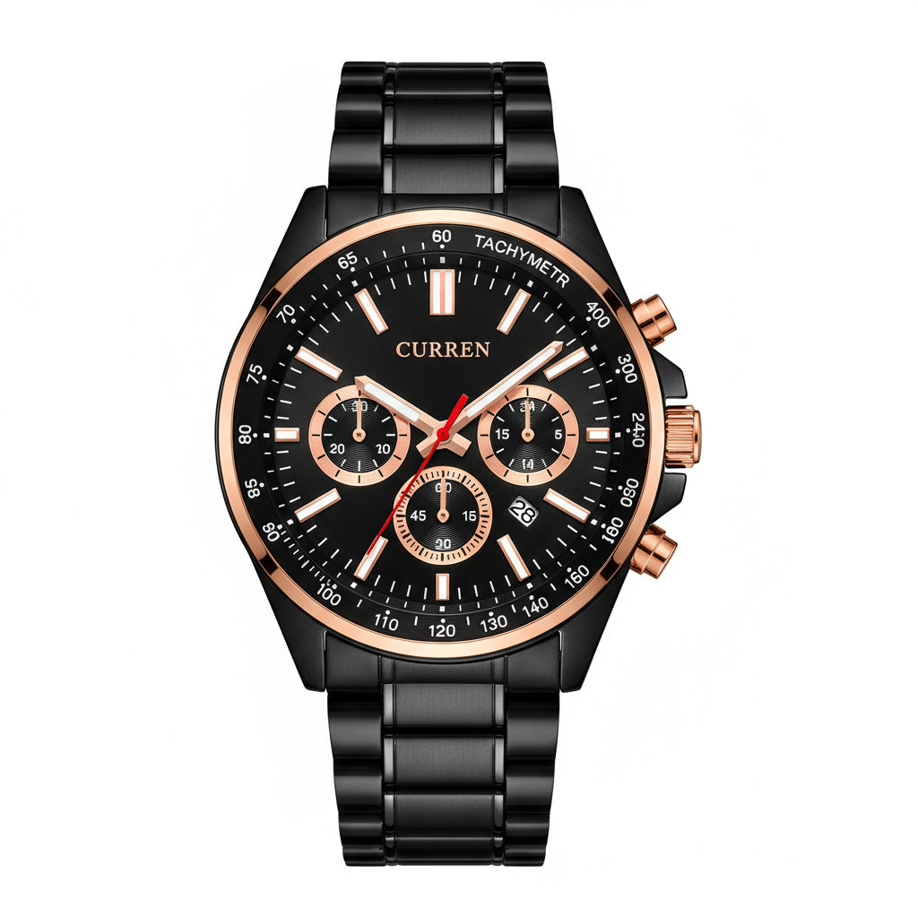 CURREN Men's Business Watch, Stainless Steel Quartz